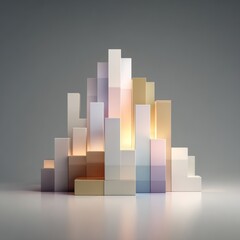 Fototapeta premium Abstract colorful building blocks structure