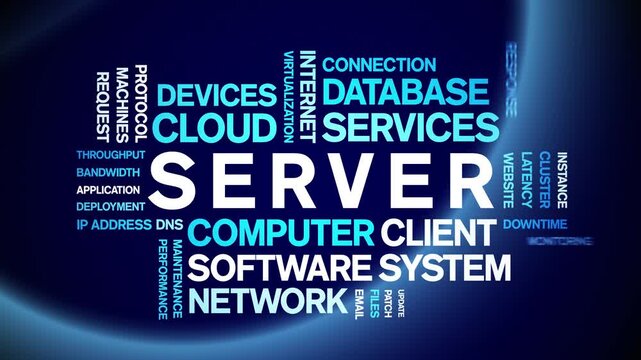 Server animated word cloud-gross domestic product animation tag kinetic typography seamless loop.