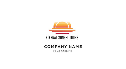 Fototapeta premium Sunset company logo template design.