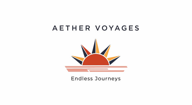 Aether Voyages Endless Journeys travel logo.