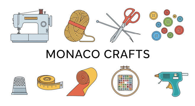 Collection of Sewing and Crafting Supplies and Tools.