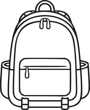 Backpack Illustration, School Backpack Vector Icon