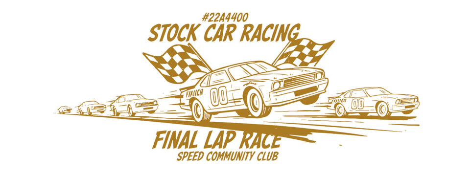 Build for speed. Car print design for t shirt print, poster, sticker, background and other uses. Legend race. Road speed graphic print. Extreme racing
