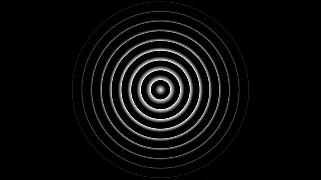 Radio waves concept. network tower produced radio wave concept. Digital radio waves animation.Technology radio waves signal icon 4k black background animation