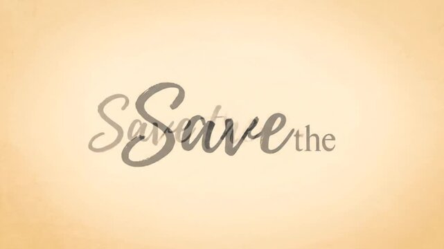 Elegant Save the Date Cursive Writing Animation Video.