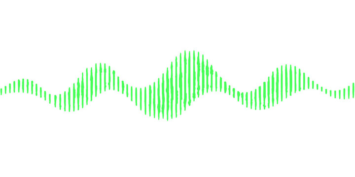 An abstract digital background featuring a green and blue 3d wave design with a dna helix pattern and scientific molecule models for a modern technology and business concept illustration