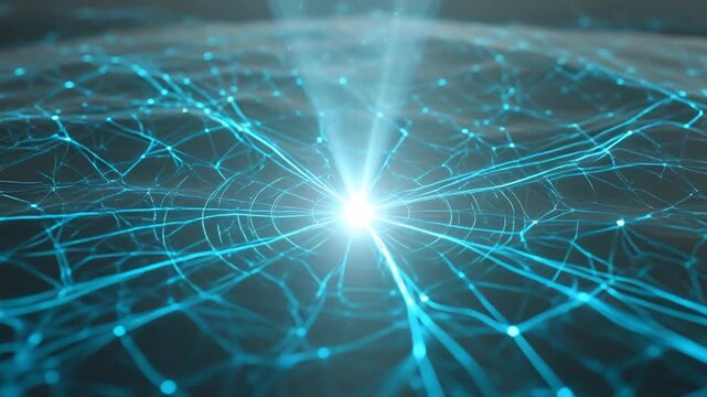 Dynamic digital network connections illustrating data flow and advanced technological systems, symbolizing intricate global communication and innovative concepts