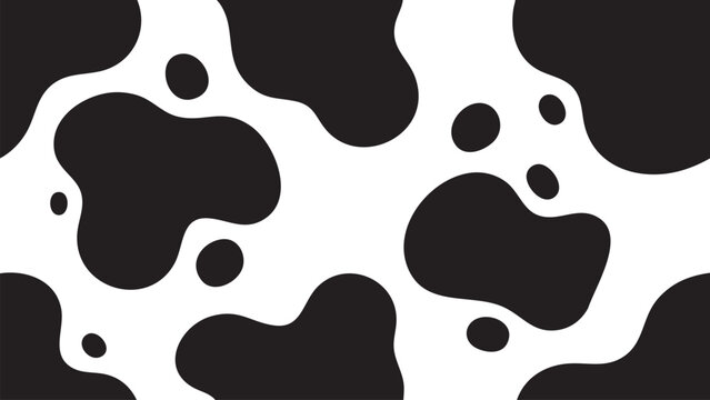Classic cow print pattern seamless background with animal print with black and white with surface design with home decor
