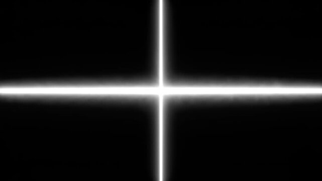 Glowing white lines on black background.