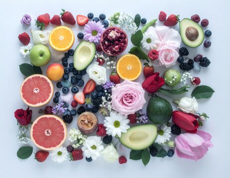 Fruits and flowers