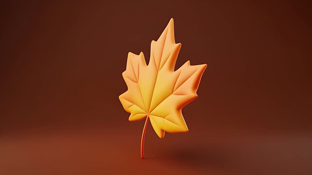 3D Maple Leaf Floating Loop