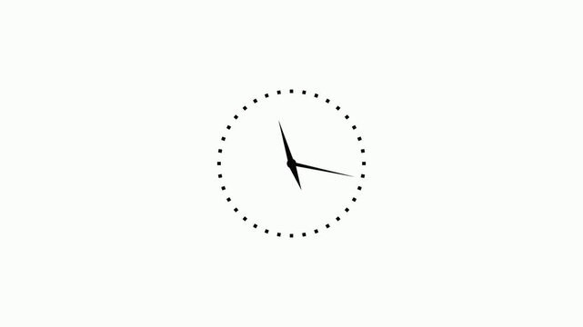 Analog clock spinning animation loop, alpha channel included. 4k animation
