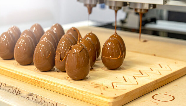Chocolate Confectionery Production with Decorative Drizzle