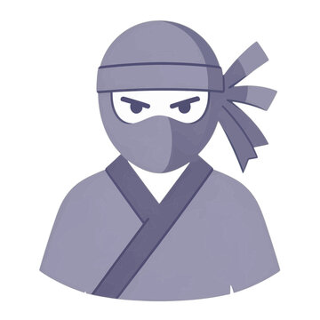 Ninja Face Vector Icon with Mask