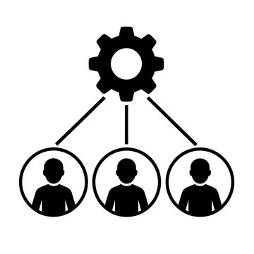 Team Collaboration Process Vector Icon