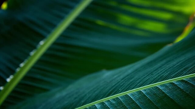 Green leaf with serrated edges and detailed veins under sunlight