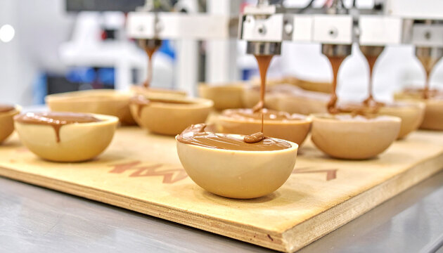 Chocolate Confectionery Production with Decorative Drizzle