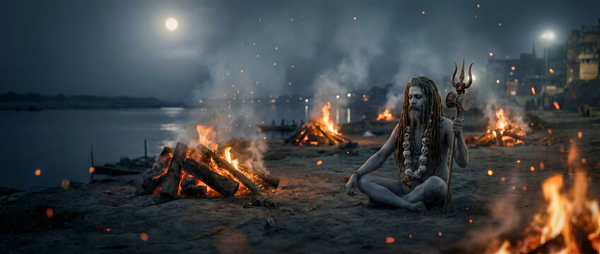 Aghori Sadhu Meditation in Cremation Ground