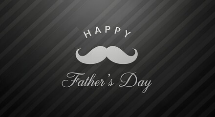 Obraz premium Happy father's day stylish mustache design for dad's special day