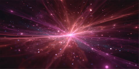 Cosmic energy burst with vibrant colors and luminous starlight, evokes a sense of wonder and cosmic mysteries. © ITS OK