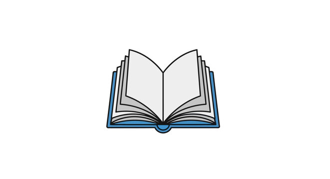 Open Book with Blue Pages.