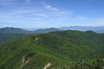 Obraz premium Climbing Mount Kobushigatake, Chichibu, Japan