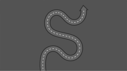 Obraz premium Winding Road - A Serpentine Path Leading to the Destination.