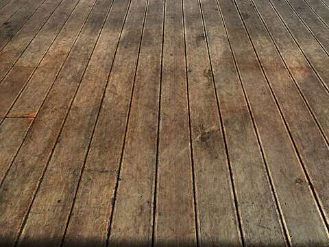 Textured Wooden Deck Floor
