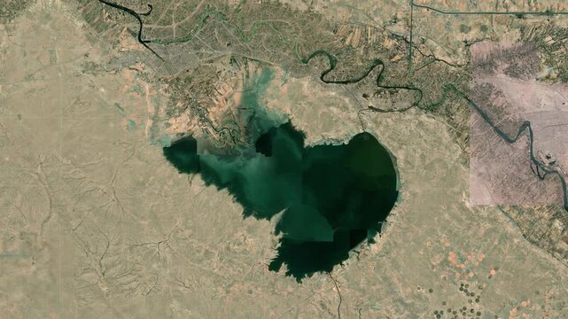 Lake Habbaniyah Map Animation