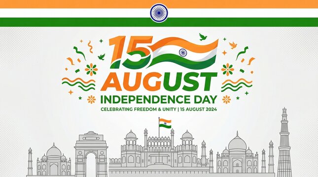 Indian Tricolor background for celebration of Independence Day of India .Vector illustration
