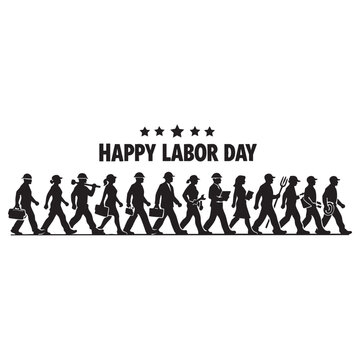 Happy labour day illustration with a red fist holding a wrench, symbol of workers rights and international solidarity