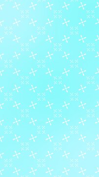 Floral pattern seamless loop animation.Blue background with white stars.Abstract vertical background with flowers