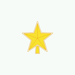 Obraz premium Golden Star Icon Symbol Design.