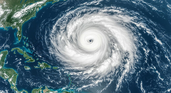 tropical cyclone imaged from satellite