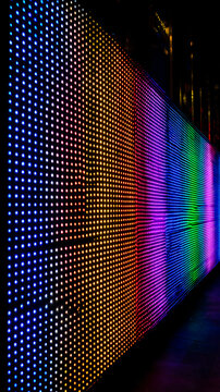 Colorful LED Light Display Wall