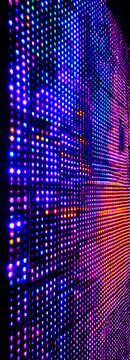 Colorful LED Light Display Wall