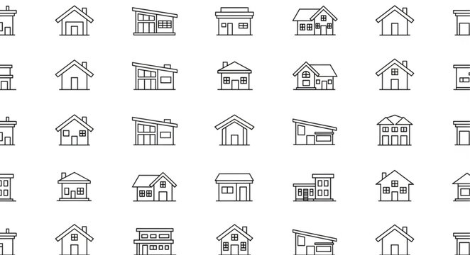 House Icon Set Collection.