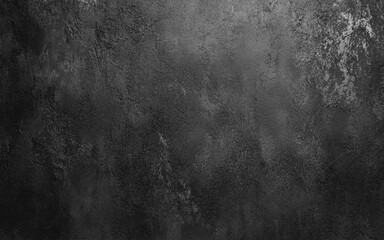 Fototapeta premium Abstract charcoal wall texture with light reflection. Vector realistic illustration of black background with rough surface. 
