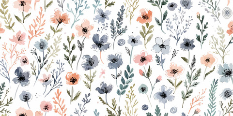 Light and playful floral motif inspired by natural meadow landscapes © Flowers