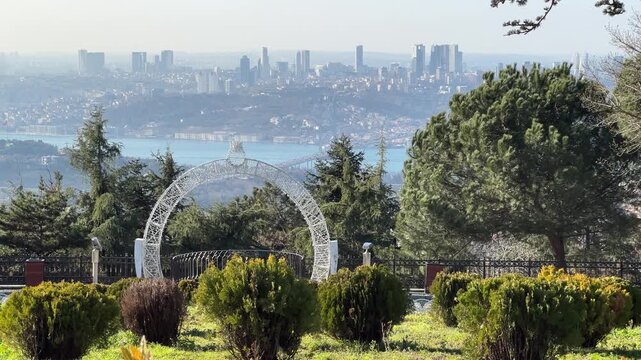 aerial view of the city istanbul Camlicahil turkey