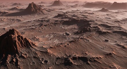 Barren mars landscape