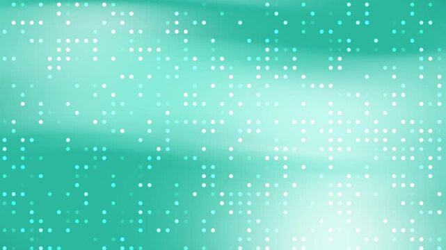 animated teal and white gradient background with a pixelated dot pattern for modern web design, digital art projects, technology presentations, and branding collaterals.