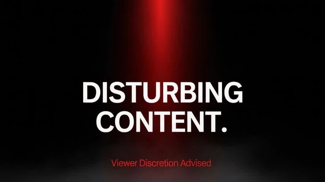 Vertical Red Light Beam on Dark Background for Content Warning Screen