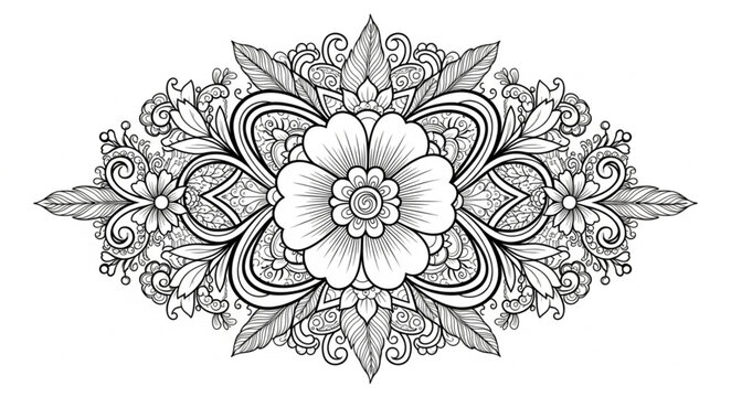 Intricate Floral Mandala Design.