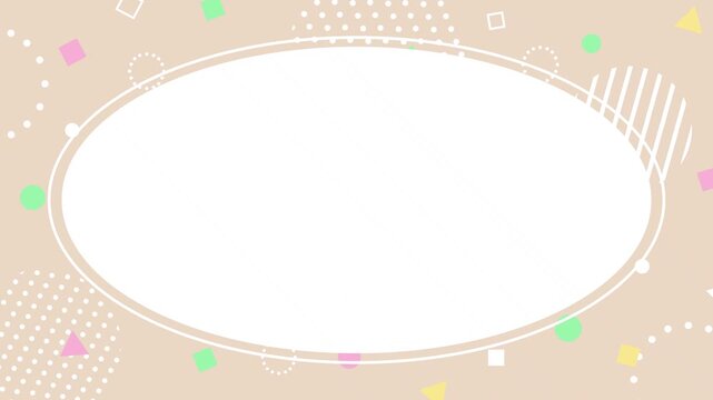 Cute pop background with pastel-colored geometric patterns