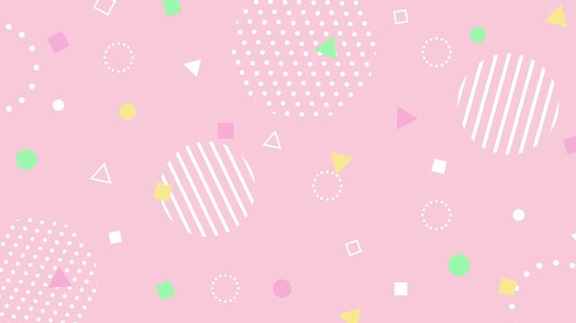 Cute pop background with pastel-colored geometric patterns