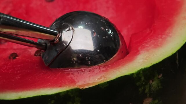 Sliced sweet watermelon. Close up.