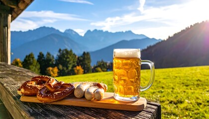Scenic Beer and Pretzels with Mountain View.