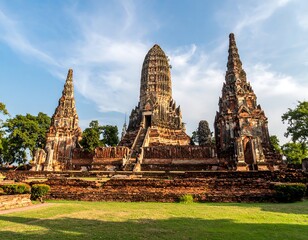 Fototapeta premium Ancient Temple Complex in Thailand - Architectural Marvel.
