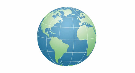 Obraz premium A globe represents the world with continents and oceans on display